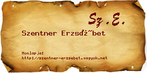 Szentner Erzsébet névjegykártya