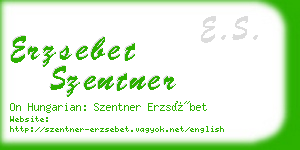 erzsebet szentner business card